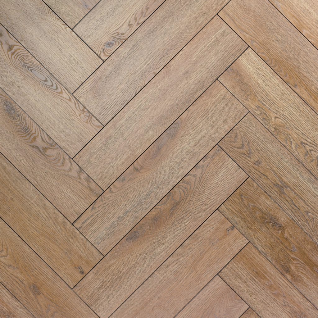Laminate Oak Herringbone, 143x640mm, Praline Oak Laminate, Natural Grade » ESB Flooring
